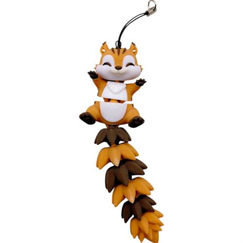3D Брелоки FLEXI SQUIRREL LONG TAIL/ БІЛКА ХВОСТИК KEYCHAIN, 3D друк  мініатюра фото 1