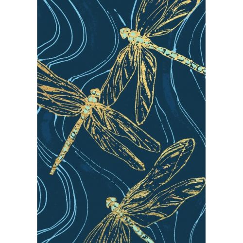 Картина за номерами з золоченням поталлю "DRAGONFLYʼS" 28*40 см  мініатюра фото 1