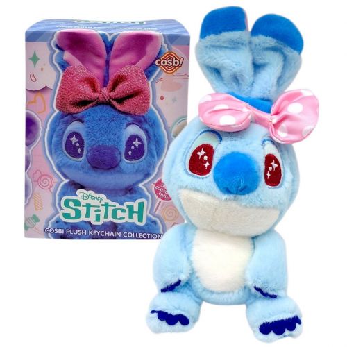 М’яка іграшка-брелок, герой-сюрприз "Стіч / Stitch", висота: 19 см, іграшка-сюрприз, металеве кільце, в пакеті, в коробці  мініатюра фото 1