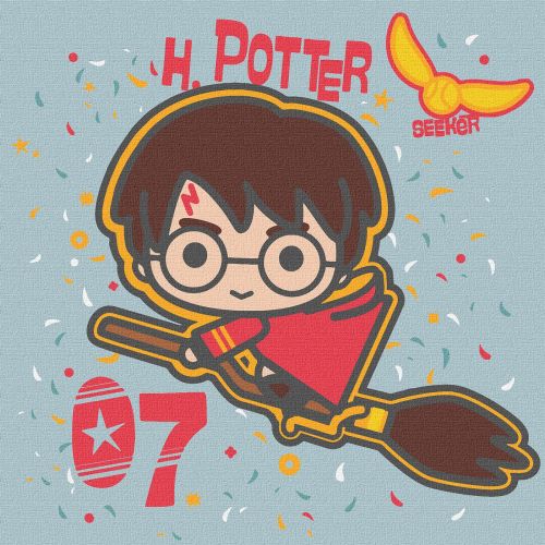 Картина за номерами "Harry Potter: Політ на мітлі" 25х25 см  мініатюра фото 1