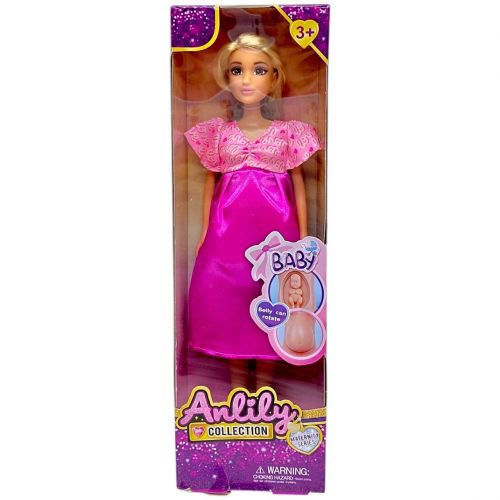 Лялька "Anlily" 29см, вагітна в коробці 32*5,5*10 см  мініатюра фото 1