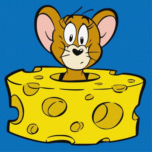 Картина по номерах для дітей WB "Tom and Jerry: Любитель сиру" 25х25 см  мініатюра фото 1