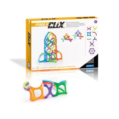 Магнитный конструктор Guidecraft PowerClix Organics, 26 деталей  мініатюра фото 1