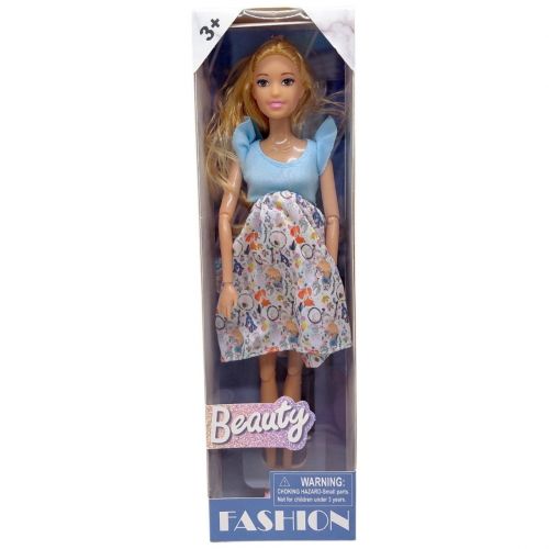 Кукла беременная "Fashion: Beauty" 29 см (ГОЛУБАЯ) фото