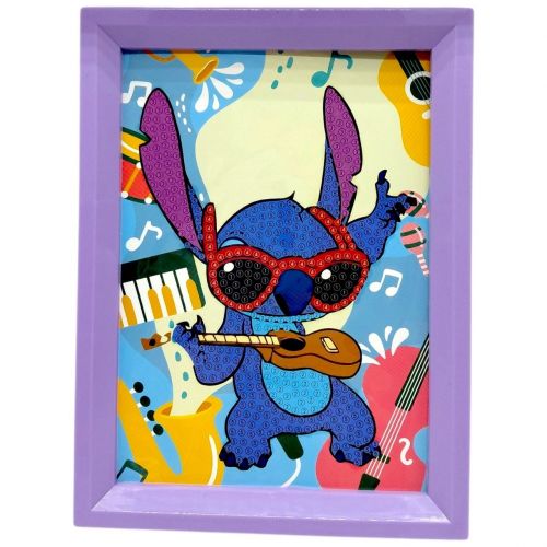 Алмазна мозаїка в рамці "Стіч / Stitch" (БУЗКОВИЙ)  мініатюра фото 1