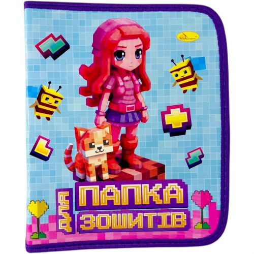 Папка для зошитів на блискавці "PIXEL ART"  мініатюра фото 1