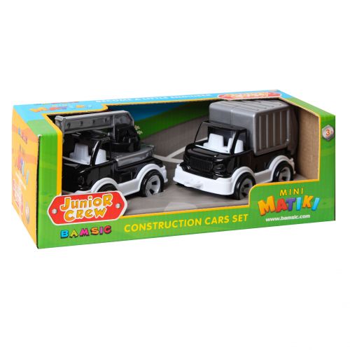 Mini Matiki коробка 2(кран, сміттєвоз) Набір дитячий BAMSIC (ЧОРНО-БІЛИЙ)  мініатюра фото 1