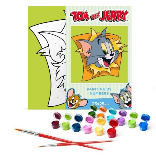 Набір для розпису по номерах для дітей WB "Tom and Jerry: Разом веселіше" 25х25см  мініатюра фото 1