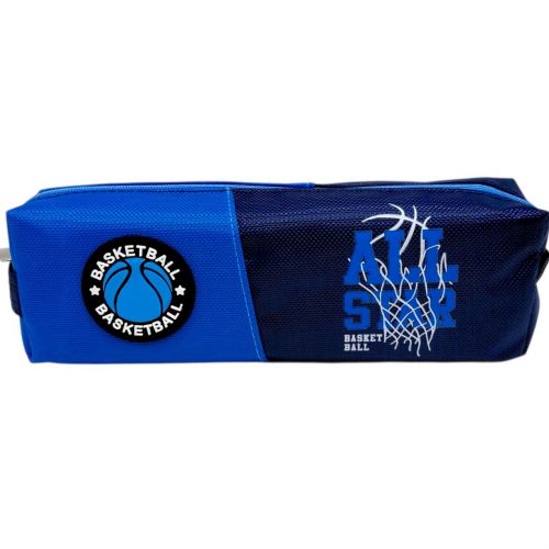 Пенал школьный на змейке 20*4*6,5 см (БАСКЕТБОЛ) фото