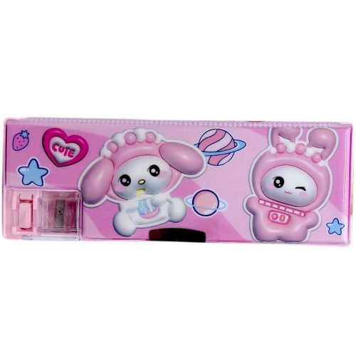 Пенал пластиковый с точилкой ""MYMELODY, Мелоди / KUROMI, Куроми"" фото
