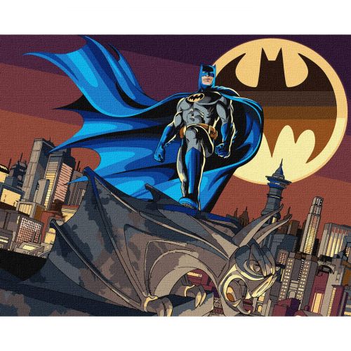 Картина по номерах WB "Batman: Вартовий Готема" 40х50 см  мініатюра фото 1