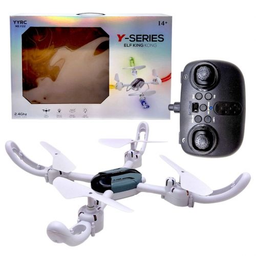 Квадрокоптер Y 22 (18) знімний акумулятор 3. 7V, пульт 2. 4 GHz, USB-кабель, headless mode, підсвічування, режими підсвічування, в коробці  мініатюра фото 1