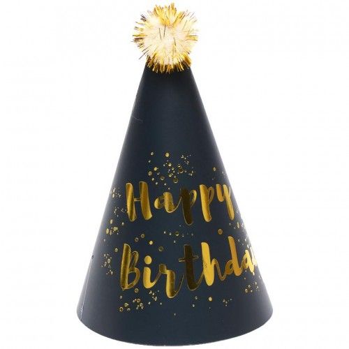 Ковпак дитячий Happy birthday (ЧОРНИЙ)  мініатюра фото 1