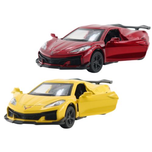 Автомодель – Chevrolet Corvette C8 Z06 2024 (жовтий, червоний)  мініатюра фото 1