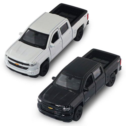 Автомодель - Chevrolet Silverado 2017 (перламутрово-білий, чорний)  мініатюра фото 1