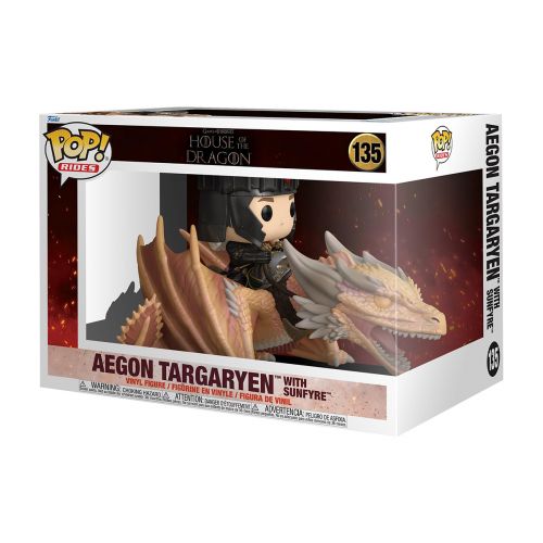 Ігрова фігурка Funko POP! Rides серії Дім Дракона S4 - Ейґон Тарґарієн і Сонцежар  мініатюра фото 1