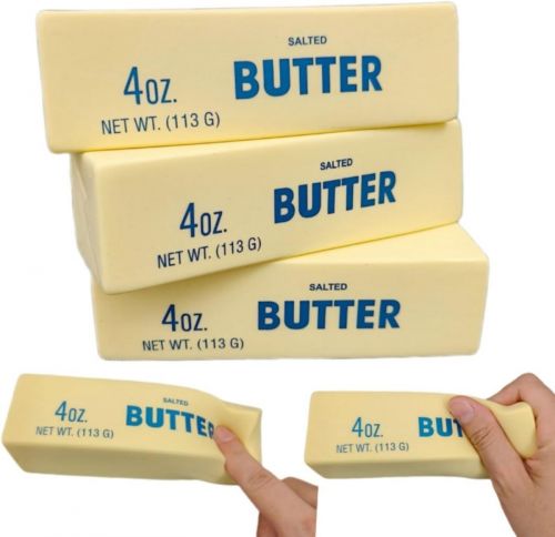 Уцінка.  Антистрес іграшка "Butter Squishy/Сквіши масло" Порваний  мініатюра фото 1