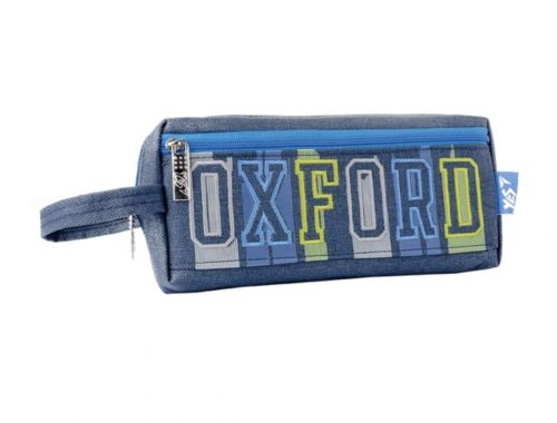 Пенал мʼякий "Yes" синій, "Oxford" 20х9. 5х5 см  мініатюра фото 1