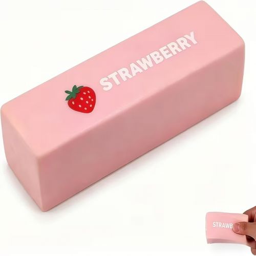 Сквіш-антистрес Масло (butter squishy) рожеве 14 см (мікс кольорів)  мініатюра фото 1