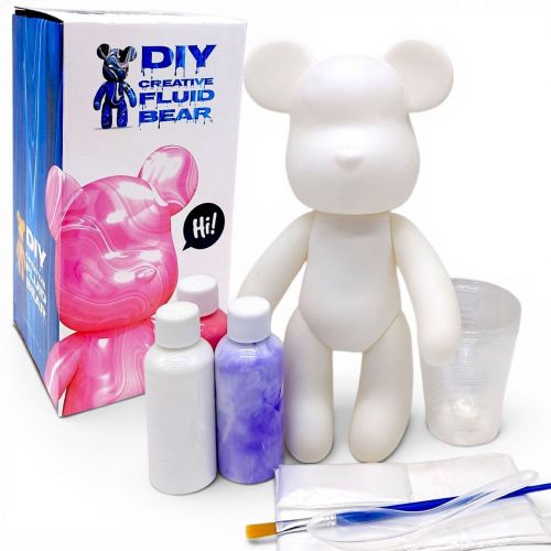 НАБІР ДЛЯ ТВОРЧОСТІ "FLUID BEAR" ВЕДМІДЬ З ФАРБАМИ  мініатюра фото 1