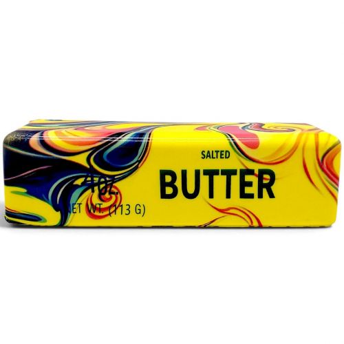 Сквіш-антистресс Масло (butter squishy) мармур 14 см ЖОВТИЙ МІКС фото