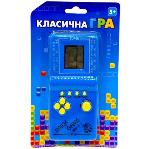 Электронная игра "Тетрис" 6,5*2*14,5 см (синий)  мініатюра фото 1