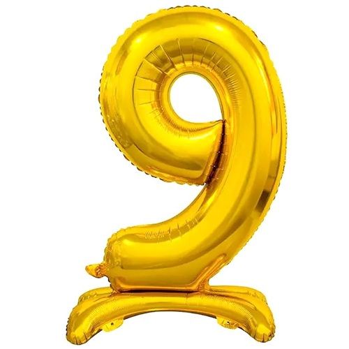 Кулька фольгована цифра "9" підлогова 80 см  мініатюра фото 1