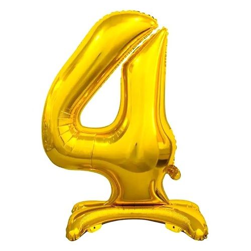 Кулька фольгована цифра "4" підлогова 80 см  мініатюра фото 1