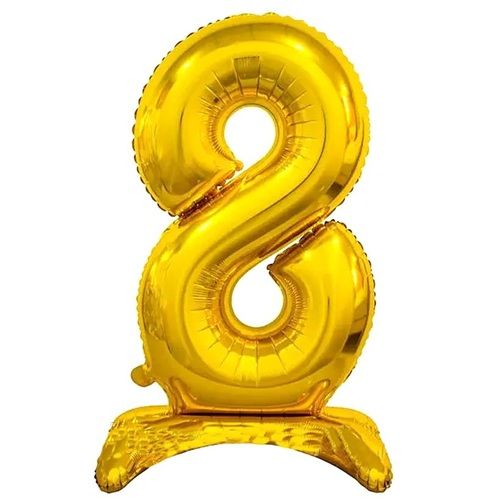 Кулька фольгована цифра "8" підлогова 80 см  мініатюра фото 1