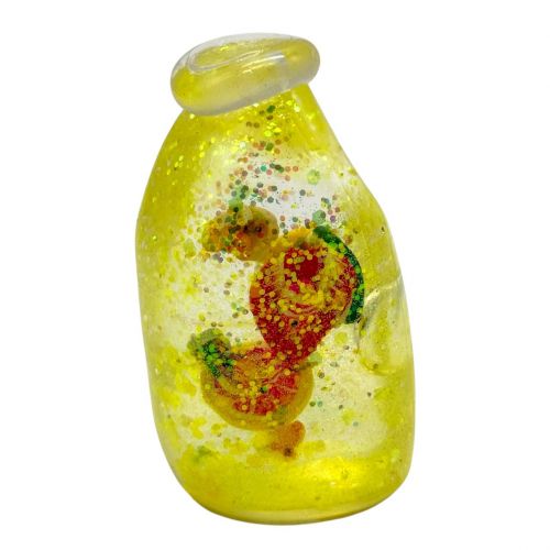 Сквіш антистресс "Пляшка з фруктами" 8cm (ЖОВТИЙ)  мініатюра фото 1