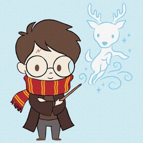 Набір для розпису по номерах для дітей WB "Harry Potter: Милий Патронус" 25х25см  мініатюра фото 1