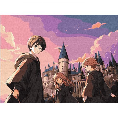 Набір для розпису по номерах WB "Harry Potter: Магічне тріо" 30х40см  мініатюра фото 1