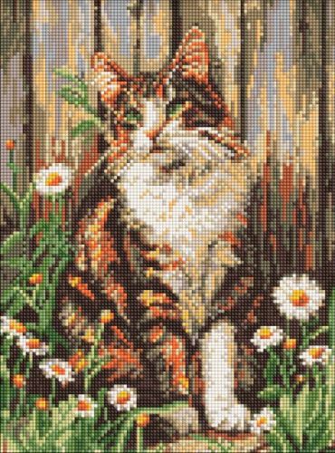Алмазна мозаїка - Погляд милого кота ©art_selena_ua  мініатюра фото 1