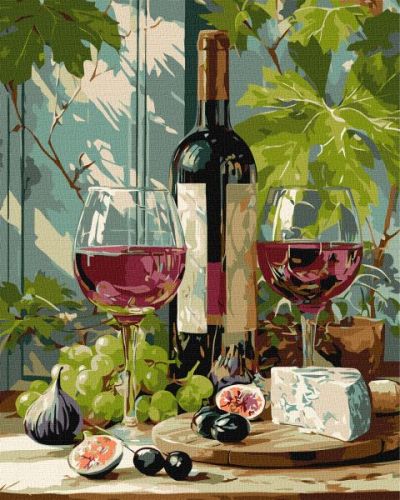 Картина за номерами - Винна композиція ©art_selena_ua  мініатюра фото 1