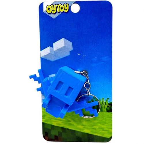 Брелок (3D друк) Minecraft Allay / Збирик Keychain, Блакитний  мініатюра фото 1