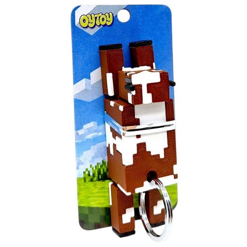 Брелок (3D друк) Minecraft Cow / Корова, Стандартна  мініатюра фото 1
