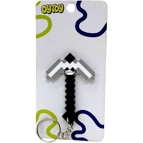 Брелок (3D друк) Minecraft Pickaxe Tool / Кайло Keychain, Залізний  мініатюра фото 1