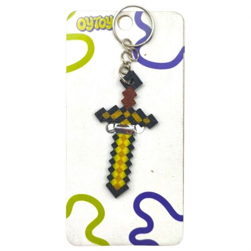 Minecraft Sword Tool / Меч Keychain, Золотий  мініатюра фото 1