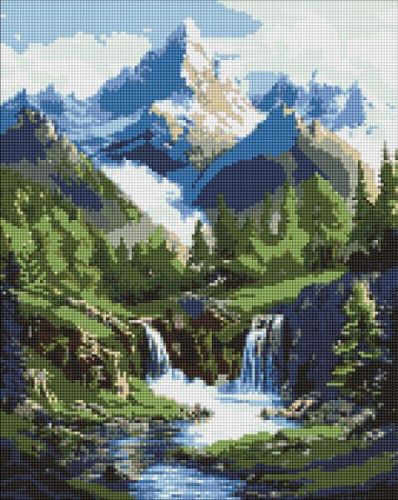 Алмазна мозаїка - Краєвиди гір ©art_selena_ua  мініатюра фото 1