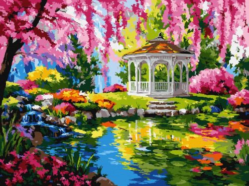 Картина за номерами - Кольорова альтанка ©art_selena_ua  мініатюра фото 1