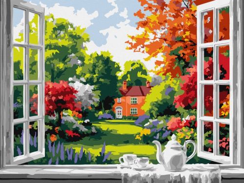 Картина за номерами - Ранковий чай біля вікна ©art_selena_ua  мініатюра фото 1