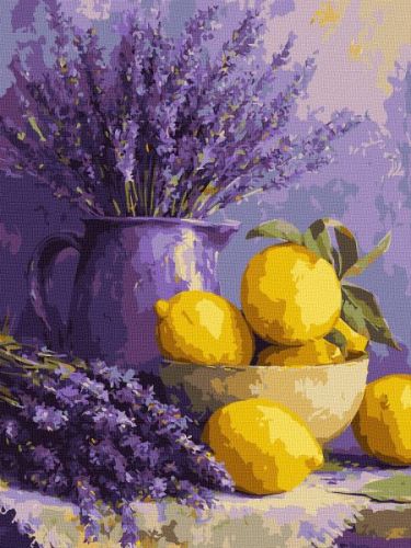 Картина за номерами - Лаванда та лимони ©art_selena_ua  мініатюра фото 1