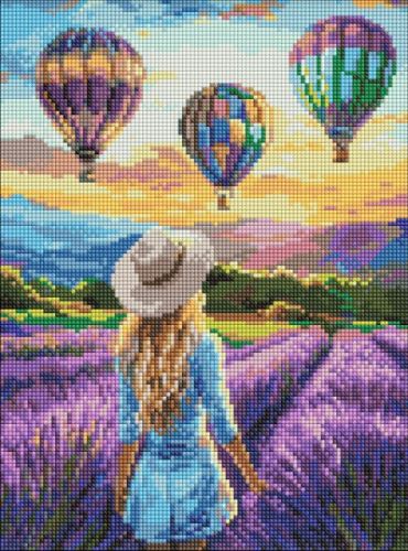 Алмазна мозаїка без підрамника - Лавандові пригоди  ©art_selena_ua  мініатюра фото 1