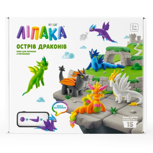 Меганабір пластиліну, що самостійно твердіє, ЛІПАКА - ОСТРІВ ДРАКОНІВ  мініатюра фото 1