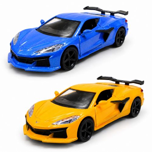 Автомодель – CHEVROLET CORVETTE мікс (синій, помаранчевий)  мініатюра фото 1