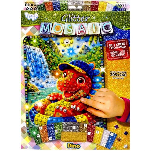 Креативна творчість "GLITTER MOSAIC: DINO"  мініатюра фото 1