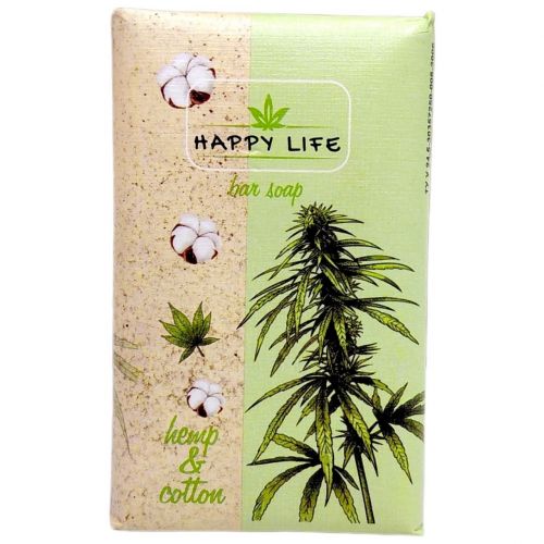 Happy Life мило 180гр Конопля і бавовна  мініатюра фото 1