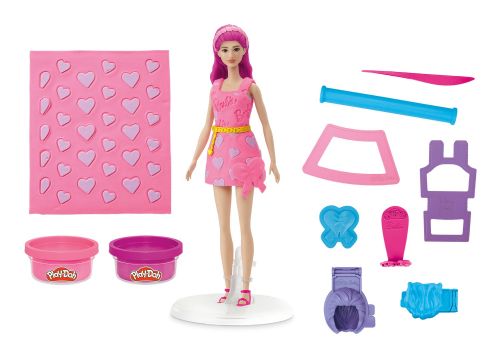 PD Набір для творчості з масою для ліплення Barbie.  Серця та волосся  мініатюра фото 1