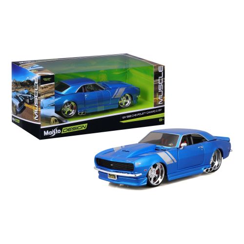 Машинка іграшкова 1968 Chevrolet Camaro Z/28, масштаб 1:24 синій  мініатюра фото 1