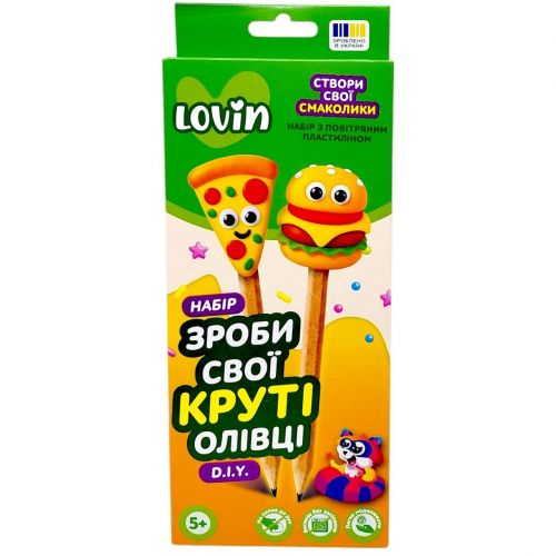 Зроби свої  круті олівці TM Lovin Набір для творчості з повітряним пластиліном (СМАКОЛИКИ)  мініатюра фото 1